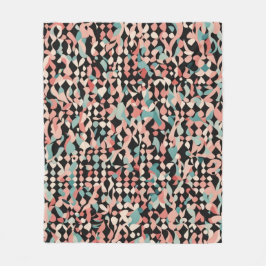 Couverture Polaire Motif bio Abstrait en Pastel