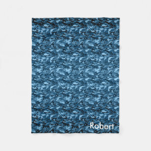 Couverture Polaire Motif bleu personnalisé de Camo de camouflage