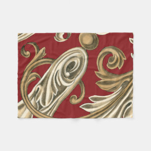 Couverture Polaire Motif botanique élégant avec le feuillage bronzage