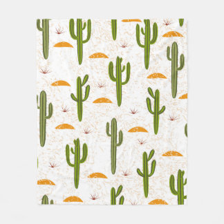 Couverture Polaire Motif, cactus, texture de sable, st mexicain