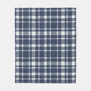 Couverture Polaire Motif carreauté à plaid classique - Bleu marine fo
