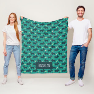 Couverture Polaire Motif chien mignon avec lecteur de disquette oreil