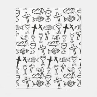 Couverture Polaire Motif chrétien