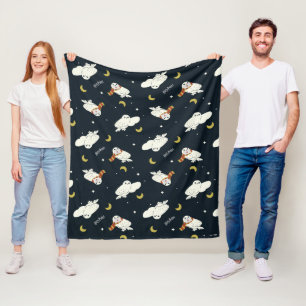 Couverture Polaire Motif Clair de Lune Hedwige