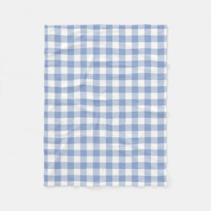 Couverture Polaire Motif classique En vichy bleu coché