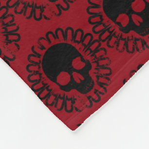 Couverture Polaire Motif crâne Élégant Amusement Halloween Goth N'imp