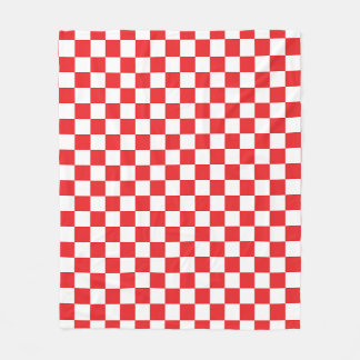 Couverture Polaire Motif croate en carton rouge blanc