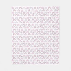 Couverture Polaire motif Cute Pastel Pink Rainbows Hearts & Stars