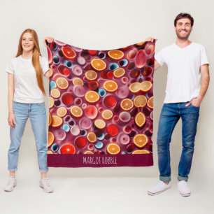 Couverture Polaire Motif d'aquarelle Campari Soda Juice