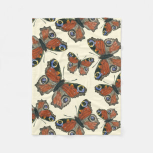 Couverture Polaire Motif d'aquarelle papillons
