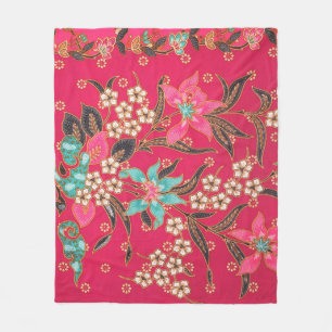 Couverture Polaire Motif d'art batik indonésien