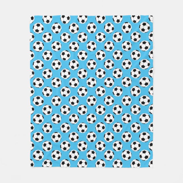 Couverture Polaire Motif de balle de football (Devant)