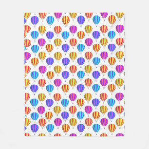 Couverture Polaire Motif de ballon à air chaud coloré
