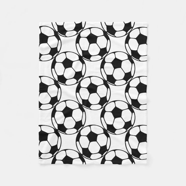 Couverture Polaire motif de ballon de football (Devant)