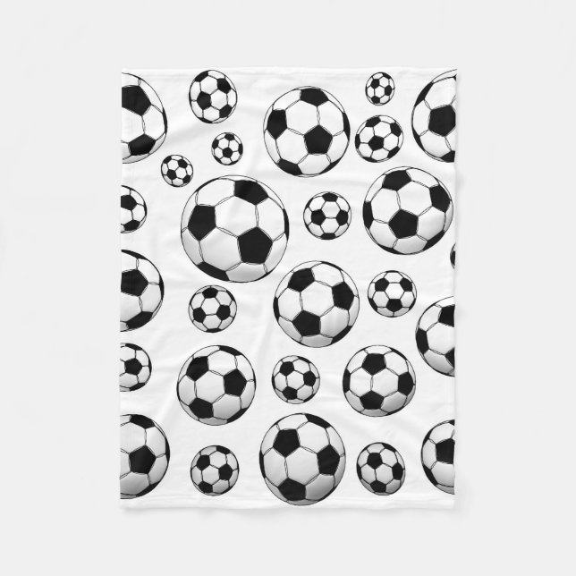 Couverture Polaire Motif de ballon de football (Devant)