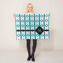 Couverture Polaire Motif de bande Diamond Rouge Bleu