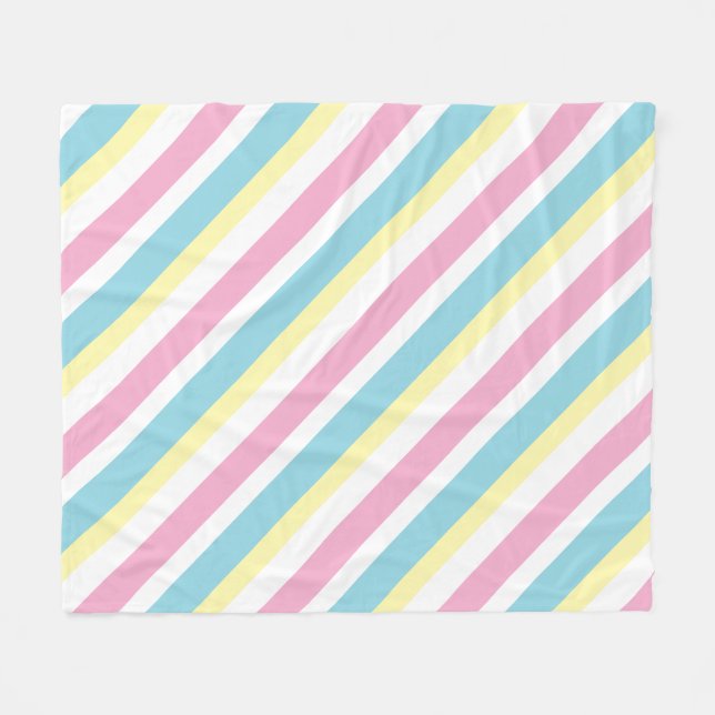 Couverture Polaire Motif de bandes de couleurs cool (Devant (Horizontal))