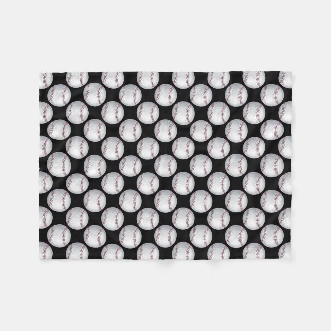 Couverture Polaire Motif de baseball peint (Devant (Horizontal))