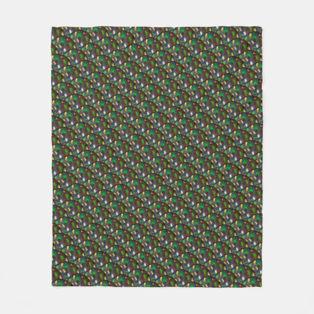 Couverture Polaire Motif de bijoux Black Opal moderne (Devant)