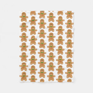 Couverture Polaire Motif de bonhomme en pain d'épice