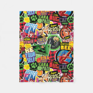 Couverture Polaire Motif de caractères superhéros miraculeux