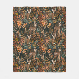 Couverture Polaire Motif de cerfs bruns mignons