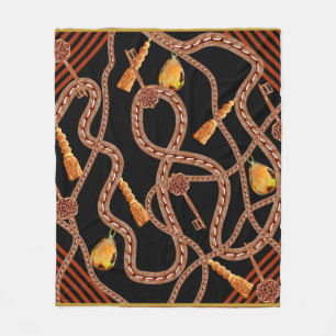 Couverture Polaire Motif de chaîne, motif d'écharpe. design foulard b