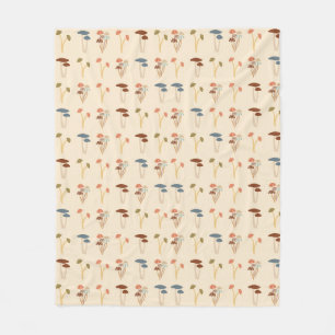 Couverture Polaire Motif de champignons
