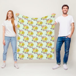 Couverture Polaire Motif de chat banana en train de pleurer