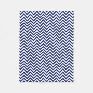 Couverture Polaire Motif de Chevron de rayures de zigzag de bleu