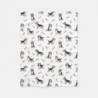 Couverture Polaire motif de chiens Beagles