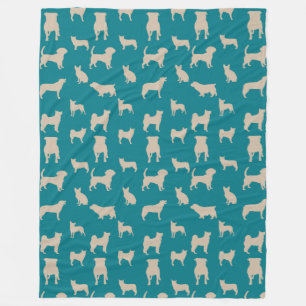 Couverture Polaire Motif de Chiens et Chiens de marionnettes amusants