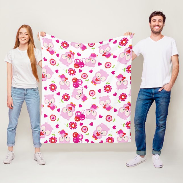 Couverture Polaire Motif De Chouettes, Chouettes Mignonnes, Chouettes (En situation)