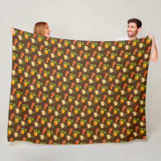 Couverture Polaire Motif de citrouille de saison automnale confortabl