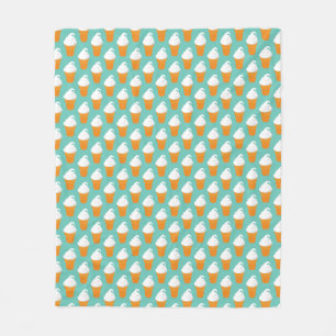 Couverture Polaire Motif de cône de glace à la vanille