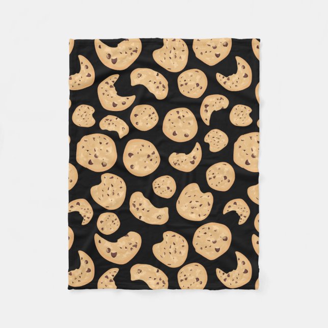 Couverture Polaire Motif de cookies à puces de chocolat (Devant)