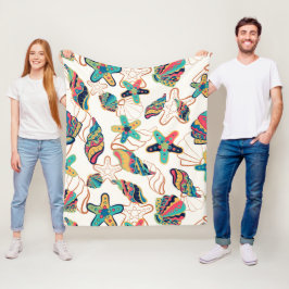 Couverture Polaire Motif de coquillages colorés