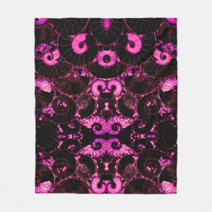 Couverture Polaire Motif de coquille fossile rose Nautilus