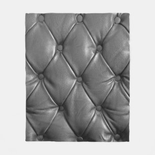 Couverture Polaire motif de couleur cuir noir authentique utilisant c