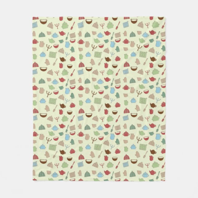Couverture Polaire Motif de cuisine (Devant)