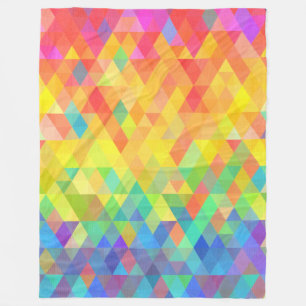Couverture Polaire Motif de diamant de prisme d'arc-en-ciel
