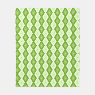 Couverture Polaire Motif de diamant vert Chartreuse