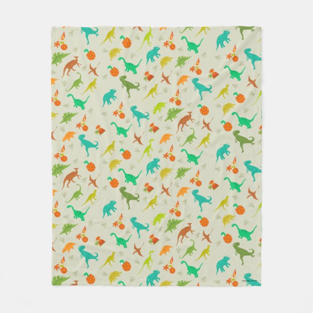 Couverture Polaire Motif de dinosaures (Devant)
