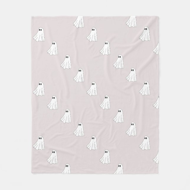Couverture Polaire Motif de fantôme pastel mignon (Devant)