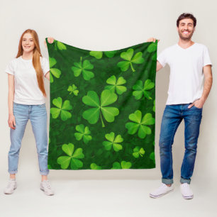 Couverture Polaire Motif de fermeture à quatre feuilles