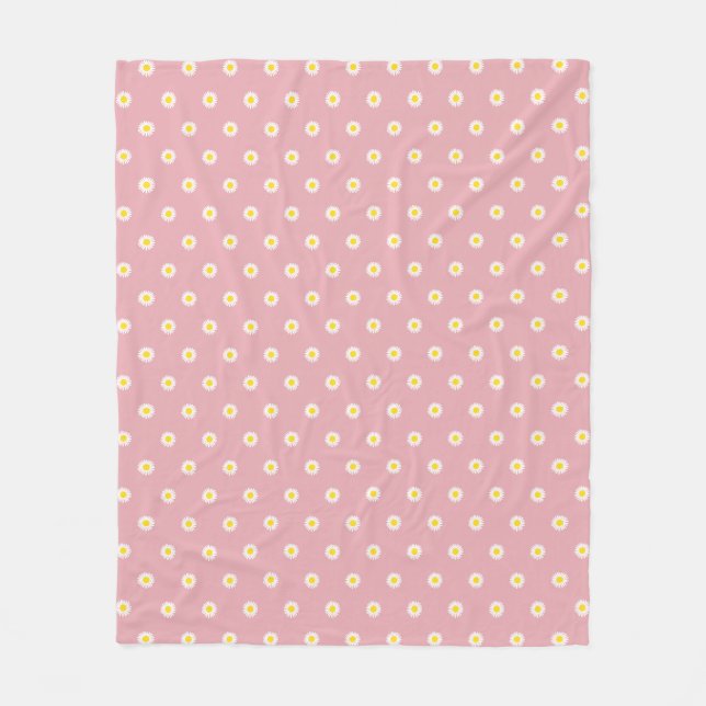 Couverture Polaire Motif de fleur marguerite - Pureté, citation d'inn (Devant)