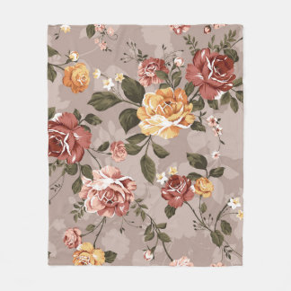 Couverture Polaire motif de fleurs design textile illustration textil
