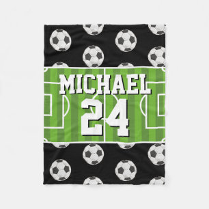 Couverture Polaire Motif de football Nom du joueur Jersey Sports