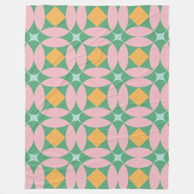 Couverture Polaire Motif de formes moyennes du milieu du siècle rétro (Devant)