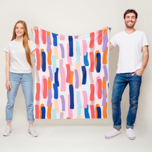 Couverture Polaire Motif de frappe de pinceau coloré